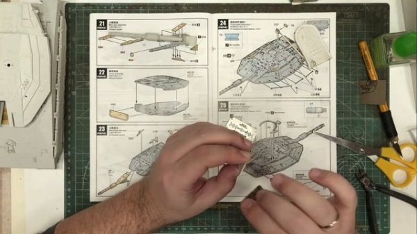 Стрим Merkava IV Meng. Часть XXII. Сборка башни и маски орудия.