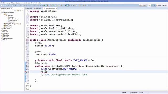JavaFx Tutorial For Beginners 19 - JavaFX Bidirectional Binding and using Slider смотреть онлайн