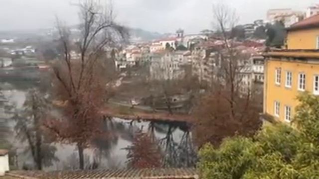 Panoramic view over Amarante Portugal смотреть онлайн