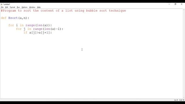 A Python user defined function to sort the contents of a list using the Bubble Sort technique смотреть онлайн