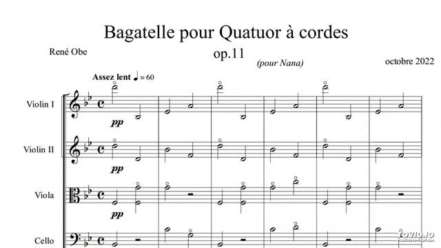 René Obe , Bagatelle for String Quartet смотреть онлайн