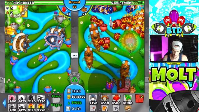 Bloons TD Battles :: LATE GAME with NINJA :: MOLT BTD смотреть онлайн