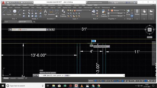 AutoCAD - WINDOWS AND DOOR ON EXTERNAL WALLS IN 2D PLAN in AUTOCAD | learn autocad free смотреть онлайн