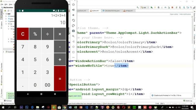 Complete android app – Simple Calculator (Beautiful Design with Math Expressions Parser mXparse) смотреть онлайн