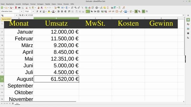 Einführung In Die Tabellenkalkulation  Mit Libre Office - Teil 2