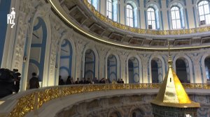 Патриарх Кирилл и Д.А. Медведев осмотрели Воскресенский собор Ново-Иерусалимского монастыря