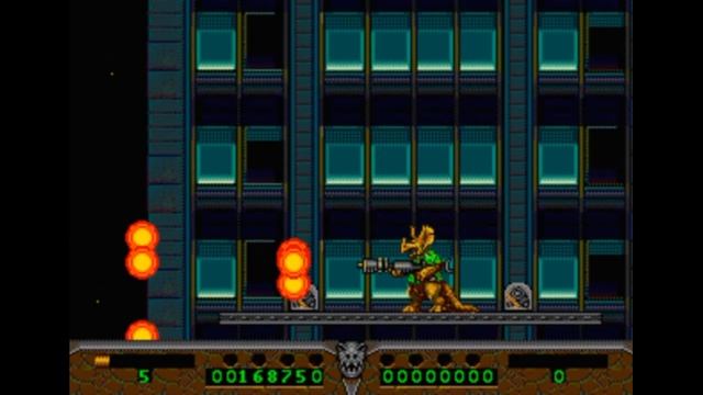 Sega Mega Drive 2 (Smd) 16-bit Dinosaurs for Hire Level 5 Empire State Building
