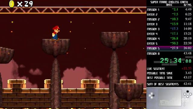 Super Mario: Endless Earth any% in 43:32 (43:10 console timing) смотреть онлайн