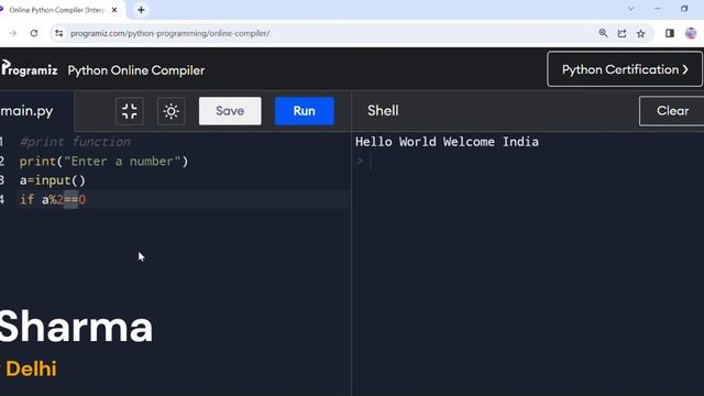 PYTHON IF ELSE STATEMENTS AND INPUT OUTPUT FUNCTIONS смотреть онлайн