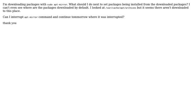 Ubuntu: After apt-mirror смотреть онлайн