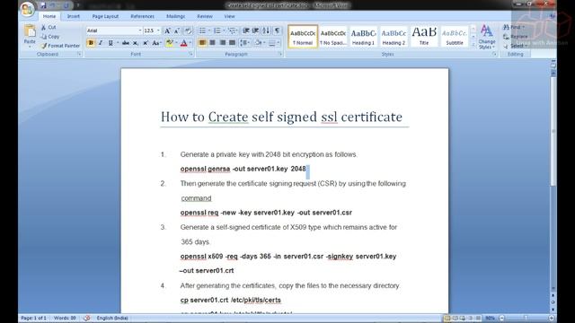 #sslcertificate | Create Self Signed SSL Certificate on Redhat Server смотреть онлайн