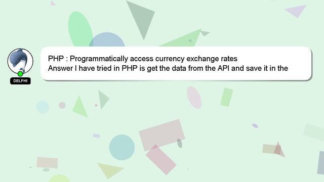 PHP : Programmatically access currency exchange rates смотреть онлайн