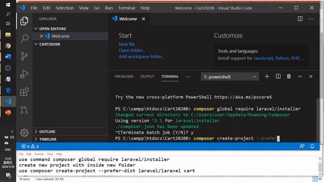Laravel Setup and Run on Visual Studio Code смотреть онлайн