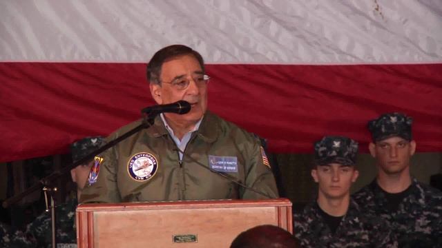 Secretary of Defense Leon Panetta visits USS Enterprise (CVN 65) смотреть онлайн