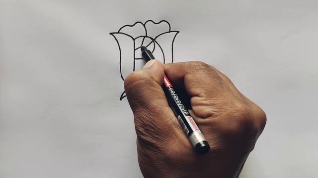 How to draw Rose from letter R | Easy Rose drawing for beginners | गुलाब का चित्र смотреть онлайн