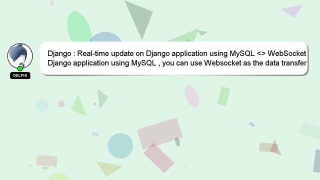 Django : Real-time update on Django application using MySQL WebSocket смотреть онлайн