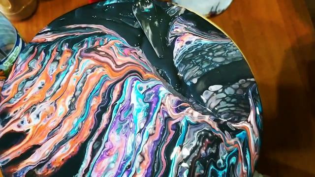 Акриловая заливка по шагам. Fluid Art, сделай сам. Урок начинающим. смотреть онлайн
