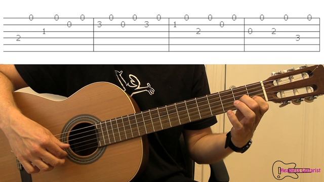 Spanish Guitar Tutorial - Malaguena with Tabs🎶🎶🇪🇸 смотреть онлайн