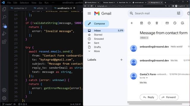 Send Emails in Next.js App With Server Action & React.Email & Resend & TypeScript смотреть онлайн