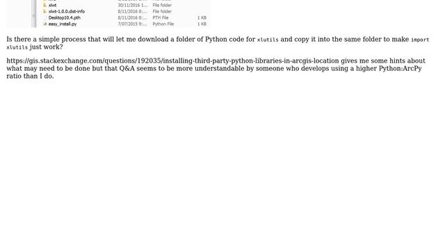 Installing xlutils alongside xlrd and xlwt in ArcPy install folder to facilitate copying Excel... смотреть онлайн