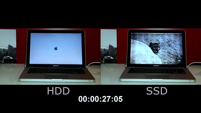 Apple MacBook Pro Late 2011 SSD vs. HDD boot contest смотреть онлайн