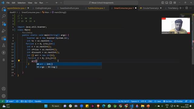 Smart Consumer : A DSA Challenge for Efficient Shopping || Masai School DSA Java JS - Hoshiyar Jyan смотреть онлайн