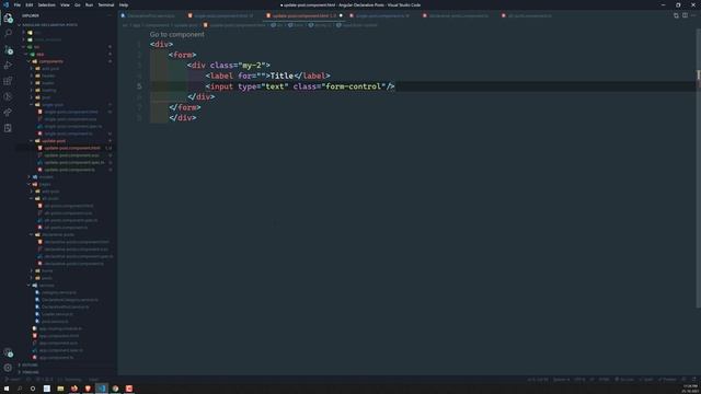 24. Create Edit Post Form Component for updating the existing Post Details in Angular RxJS. смотреть онлайн