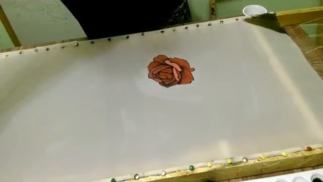 Шарф и платок по мотивам С.Дали. Холодный батик. Ручная роспись. смотреть онлайн