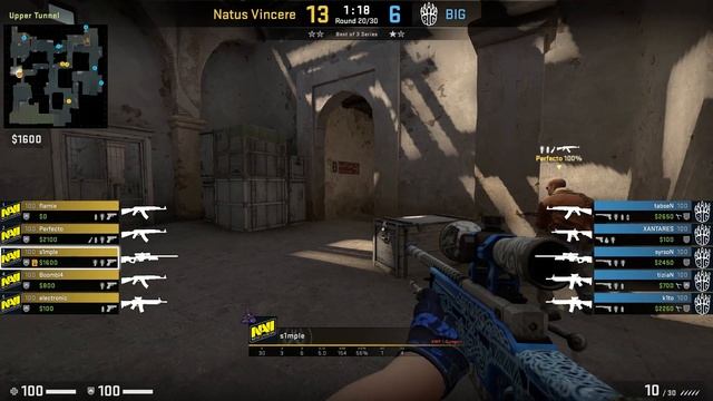 CS:GO POV Demo Na'Vi S1mple (54/23) vs BIG (de_dust2) смотреть онлайн