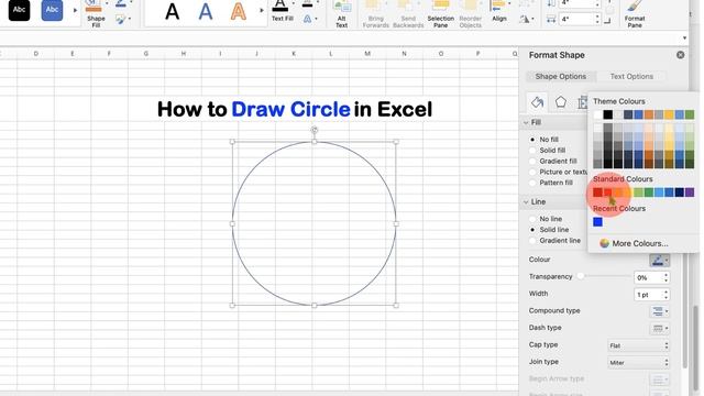 How to Draw Circle in Excel смотреть онлайн
