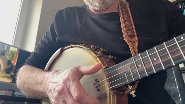 Clawhammer Tune Cripple Creek for the absolut beginner in very slow right hand technik lesson смотреть онлайн