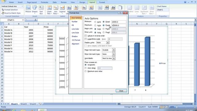 How to change Excel 2007 Chart Scale смотреть онлайн