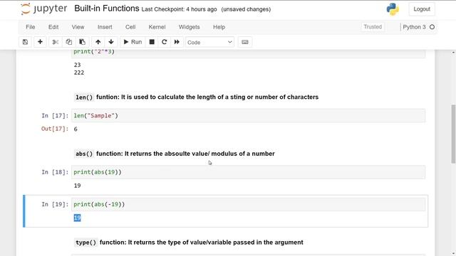 Introduction to built-in functions in python смотреть онлайн