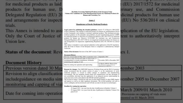 Опубликована окончательная версия требований GMP к производству стерильных лекарственных средств смотреть онлайн