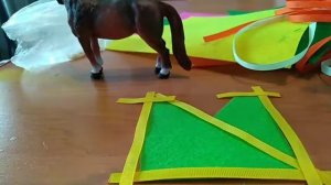 ?Видео урок как сделать попону?| Для лошадок шляйх ?