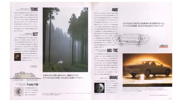 1996.2.＜4代目(4th＞後期CRESTAクレスタX90スーパールーセントSuper LucentツアラーTourerツインカム24ツインターボ280馬力1JZ-GTEトヨタTOYOTAカタロ