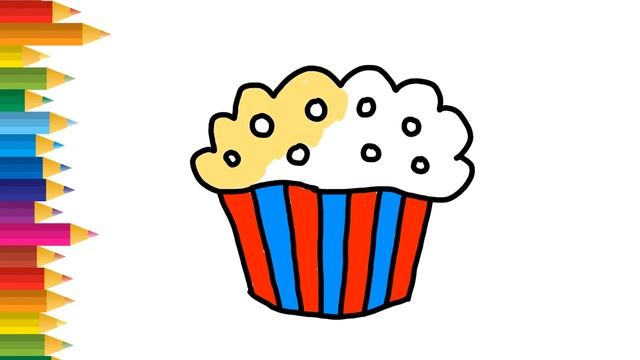 How to draw a new year muffin. Как нарисовать маффин| Раскраска Маффин. смотреть онлайн
