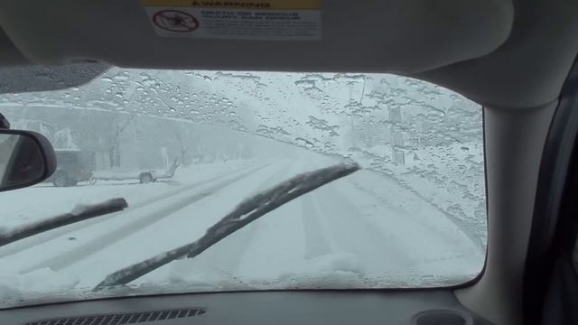 Driving in snow storm with Sony HDR-CX110 смотреть онлайн