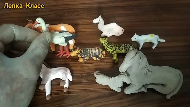 ВСЕ МОИ ФИГУРКА животных из пластилина #ЛепкаКласс#изпластилина смотреть онлайн