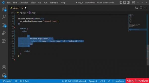 Array Map Method difference between  for and each loop and map function in react js