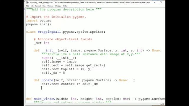 Introduction to sprites and groups in pygame; No Music; Objects & Games w/ Python Chapter 10 Video смотреть онлайн