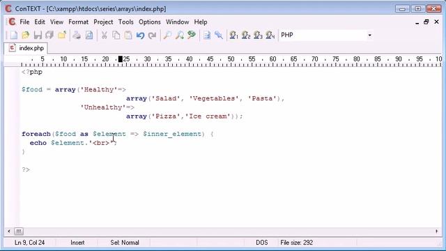 PHP Tutorial for each Statement смотреть онлайн