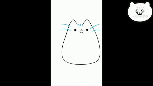 Как рисовать прикольного котика. ? Очень легко. смотреть онлайн