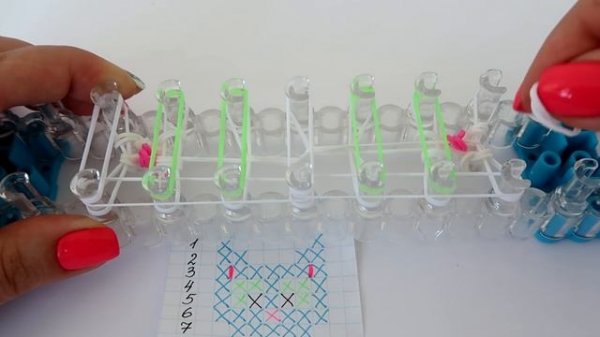 КОТИК ФРЕСКА из резинок на станке | Cat Rainbow Loom Bands