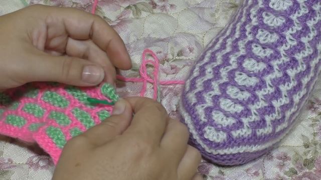 Домашние сапожки спицами смотреть онлайн