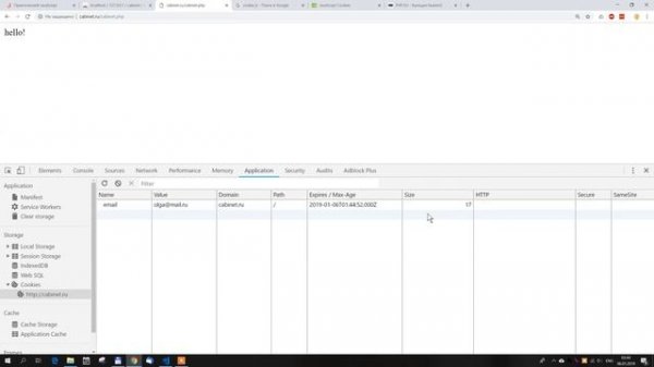 Практический JavaScript - Cookies и кабинет