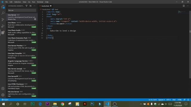 How To Start Live Server Extension In Visual Studio Code | Go Live From VS Code | VS Code