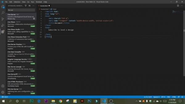 How To Start Live Server Extension in Visual Studio Code | Go Live from VS Code | VS code