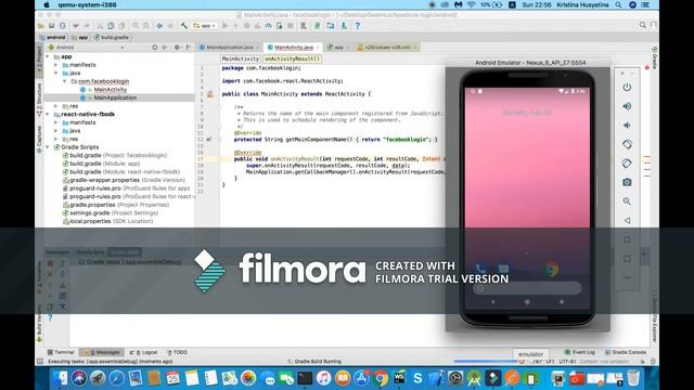 Login/Registration via Facebook ReactNative (android) for client and Express for back-end смотреть онлайн