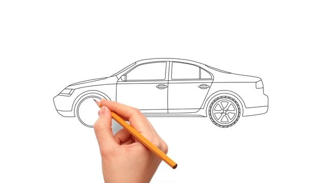 How to draw a car / Как нарисовать машину / Як намалювати авто смотреть онлайн